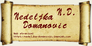 Nedeljka Domanović vizit kartica